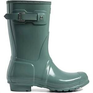 NEW HUNTER BELL women's original short gloss rain boots in sweet gale green